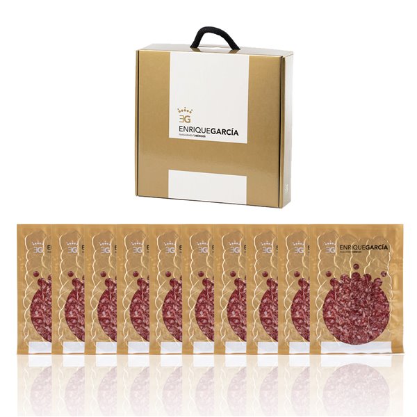 ENRIQUE GARCÍA - Salchichón Ibérico Extra, Pieza Entera Envasada al Vacío, 1300 g Aprox-trasera