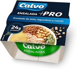 Ensalada +PRO de Atún, Legumbres y Cuscús de Calvo.