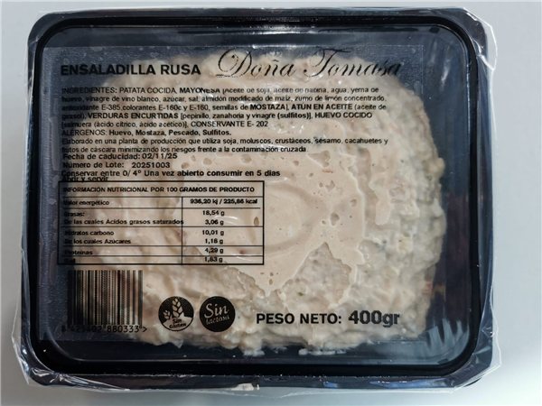 Russischer Salat 400g.-izquierda