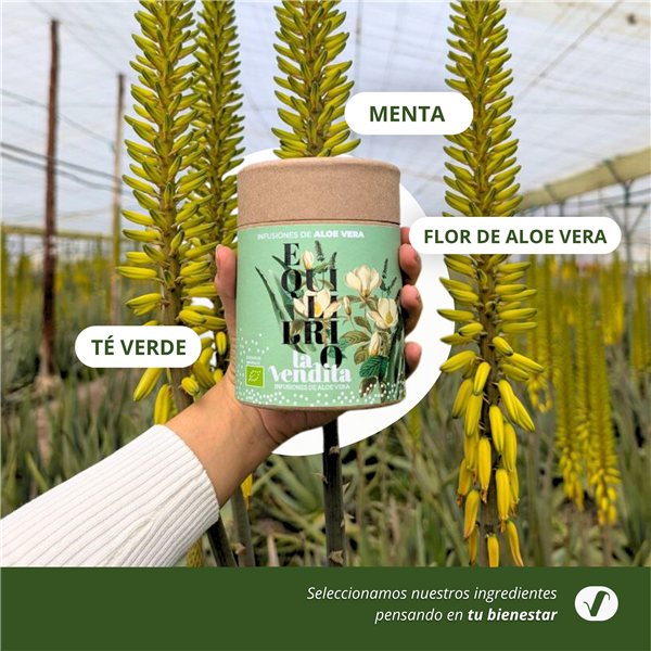 Equilibrio Infusión de Aloe vera puro ecológico-trasera