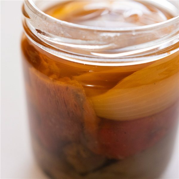 Escalivada asada a la leña de olivo en AOVE 315 g | Producto solidario-izquierda