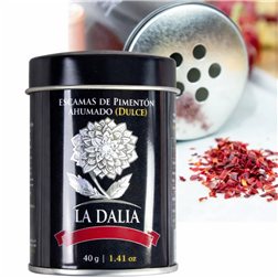 Flocons de paprika fumé 40g, La Dalia Dulce