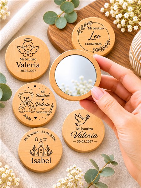 Miroirs personnalisés pour baptêmes-detalle