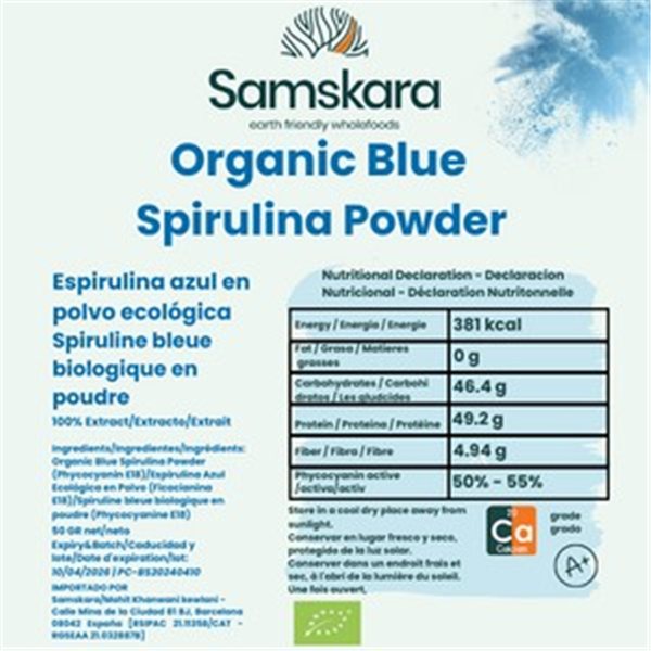 Espirulina Azul en Polvo BIO - 50g-izquierda