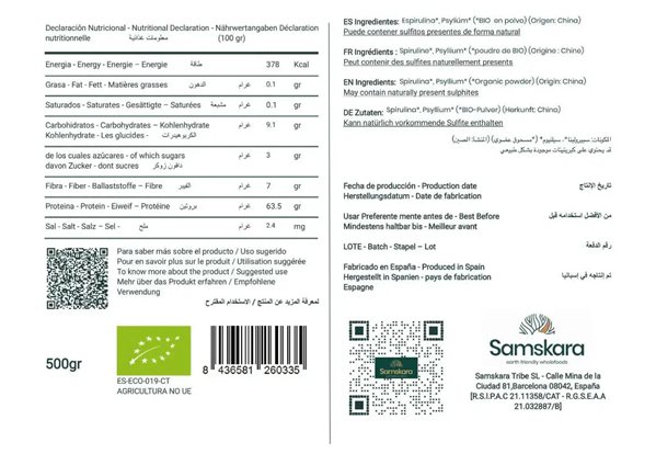 Poudre de Spiruline BIO - 250g-detalle