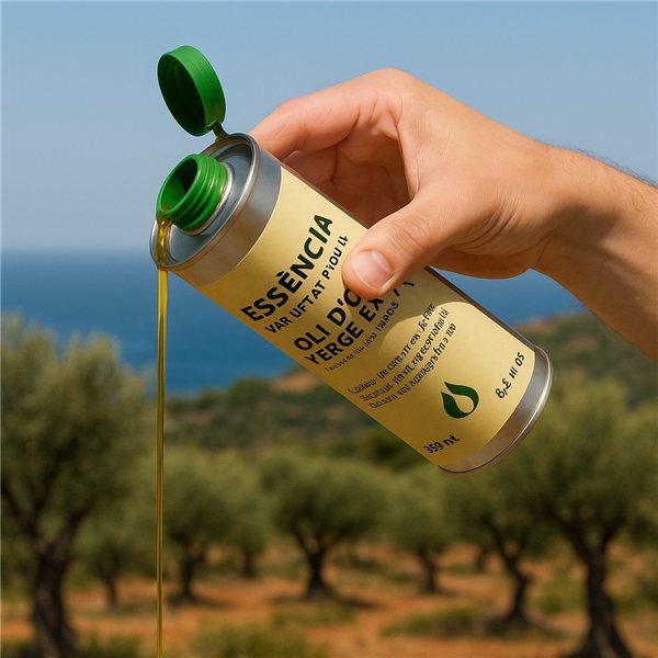 Essència – Aceite de Oliva Virgen Extra Picual - Cosecha Temprana - Lata 250 ml-detalle