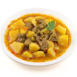 Beef stew with potatoes.