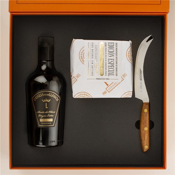 125th Anniversary Set - Cheese, Olive Oil, and Arcos Cheese Knife-lateral