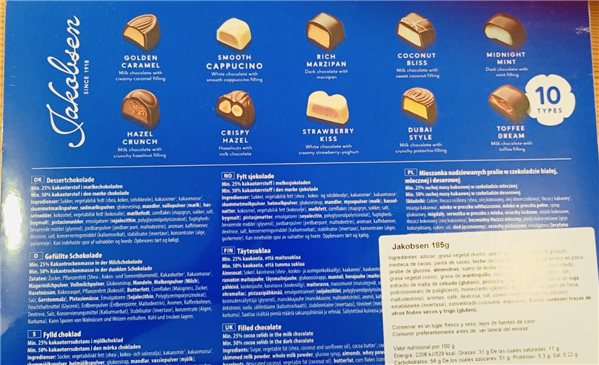 Coffret de Chocolats Jakobsen-detalle