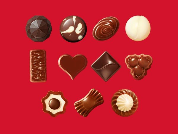 Estuche de Bombones Nestlé Caja Roja.-detalle