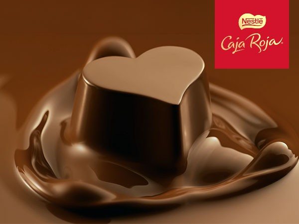 Estuche de Bombones Nestlé Caja Roja.-lateral