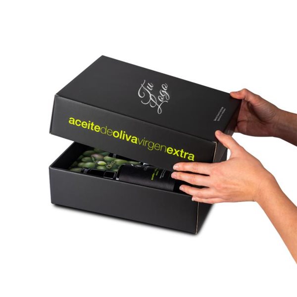 Coffret cadeau Huile d'olive pour entreprises 2x500ml ou 500ml+250ml-detalle