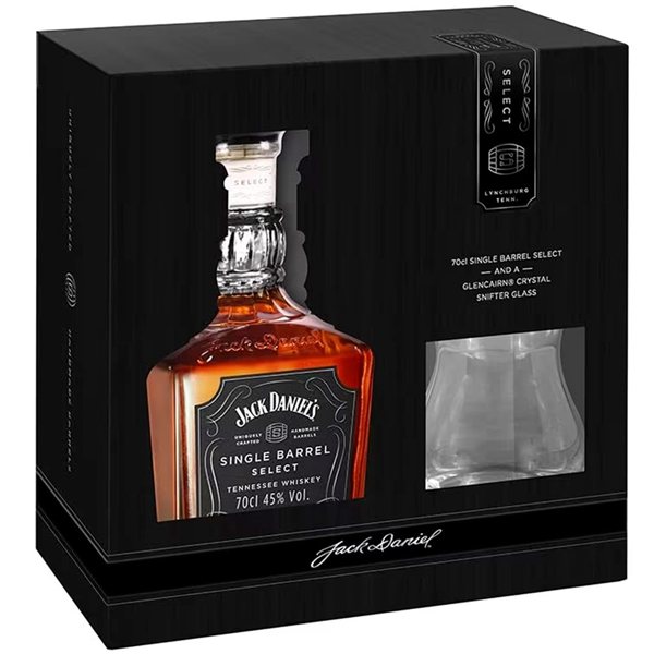 Estuche Jack Daniel's Single Barrel con Vaso-detalle