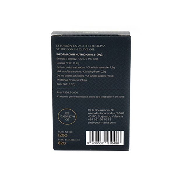 Esturgeon à l'huile d'olive-trasera