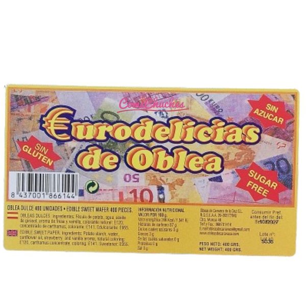 Euro-Delicias de Oblea 400 Unidades-lateral