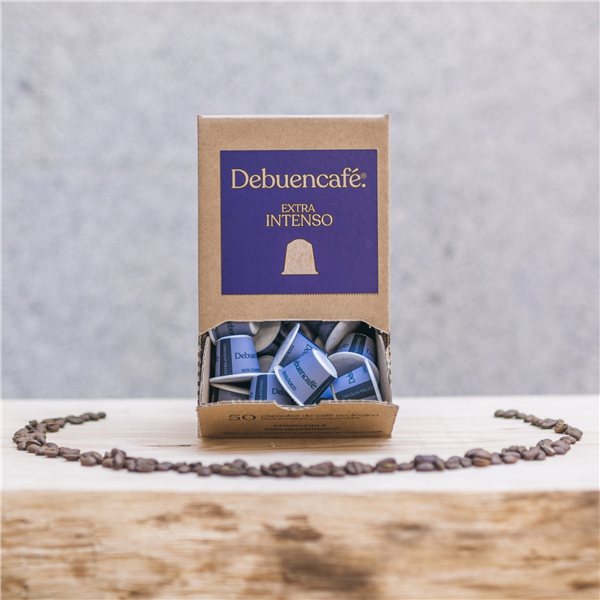 EXTRA INTENSE | Compostable capsules | Compatible with Nespresso® | 50 capsules of sustainable coffee-izquierda