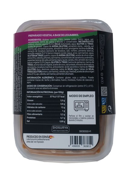 Fabada végétarienne Very Veggy 300 g-detalle