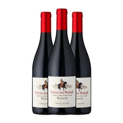 Famille J.M. Cazes Côtes du Rhône Selection — Selección Reserva 75 cl Vino Tinto (Caja de 3 unidades)