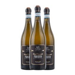 Fidora Civranetta Kork & Kordel Glera Seco Prosecco Frizzante — Espumoso de Aguja 75 cl Espumoso Blanco (Caja de 3 unidades)