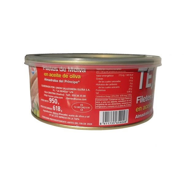Stücke von Almadraba Prinz Makrele in Olivenöl TEJERO 1KG-detalle