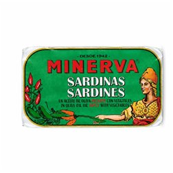 Sardine Fillets in Spicy Olive Oil with Vegetables 120g Minerva