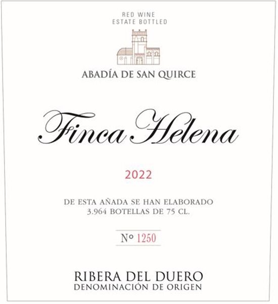 Domaine Helena, vin rouge Abbaye de San Quirce (3 unités)-trasera