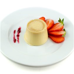 Cheese flan with no added sugar and sweeteners.