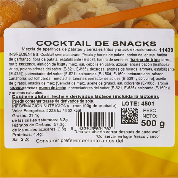 Flaper 500 Gramos Bolsa Coctel Shack-lateral