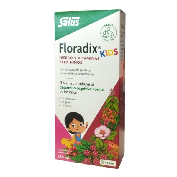Floradix KIDS (fer et vitamines pour enfants) 250ml Salus-lateral