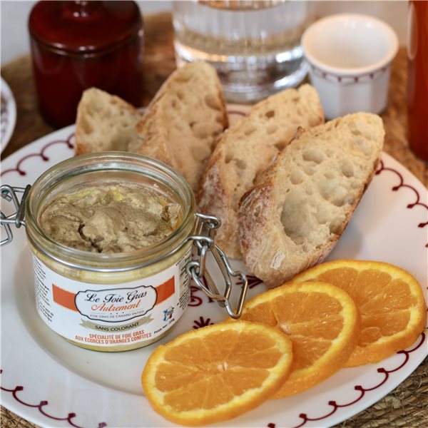 Foie Gras entier avec peau d'orange confite-trasera