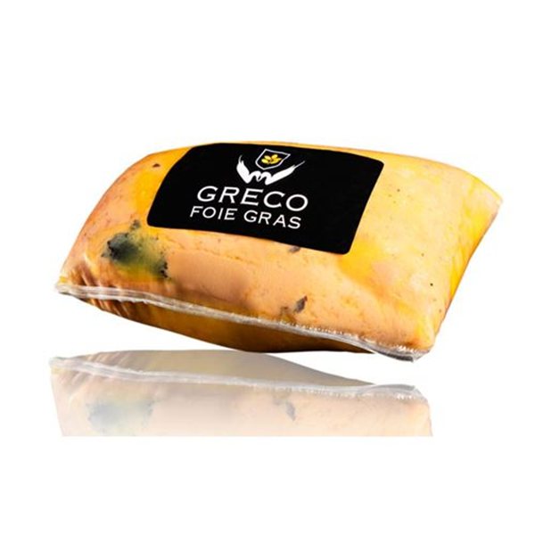 Truffled semi-cooked whole duck foie gras with Armagnac, El Greco-lateral