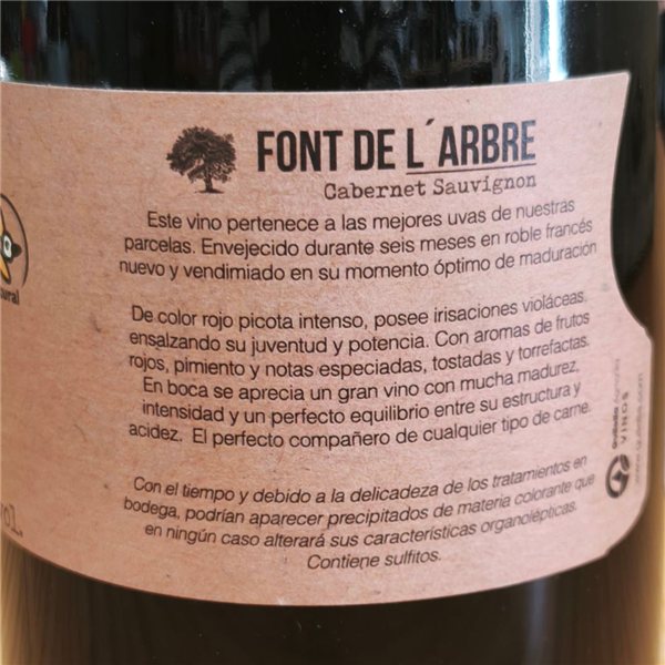 Font de l'Arbre Cabernet Sauvignon 'Guilella Agrícola'-izquierda