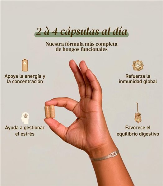 Gélules de Complexe 5 Champignons-lateral