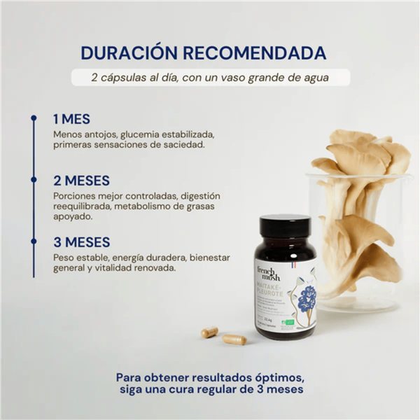 French Mush Functional Mushroom Capsules Maitake and Oyster Mushroom-izquierda