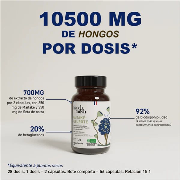 French Mush Functional Mushroom Capsules Maitake and Oyster Mushroom-lateral