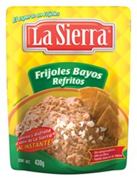 Friljoles bayos refritos en bolsa, La Sierra 430g