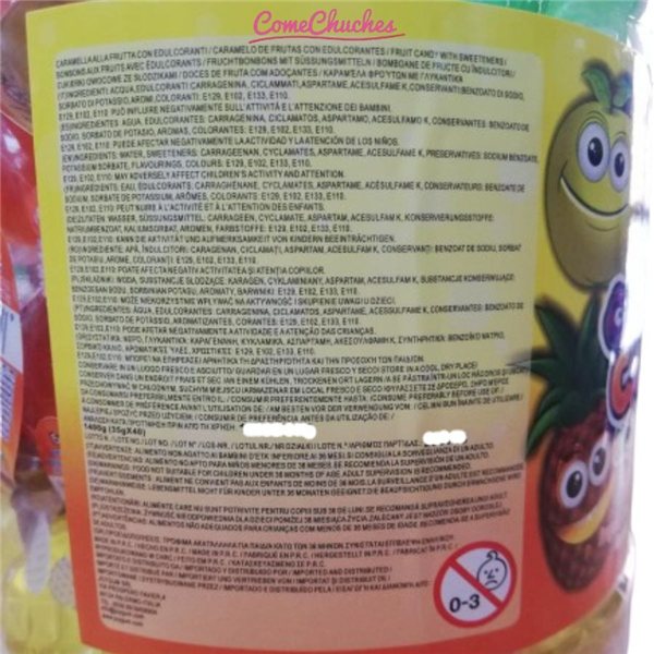 Bonbons aux Fruits 40 Unités 35 Grammes-detalle