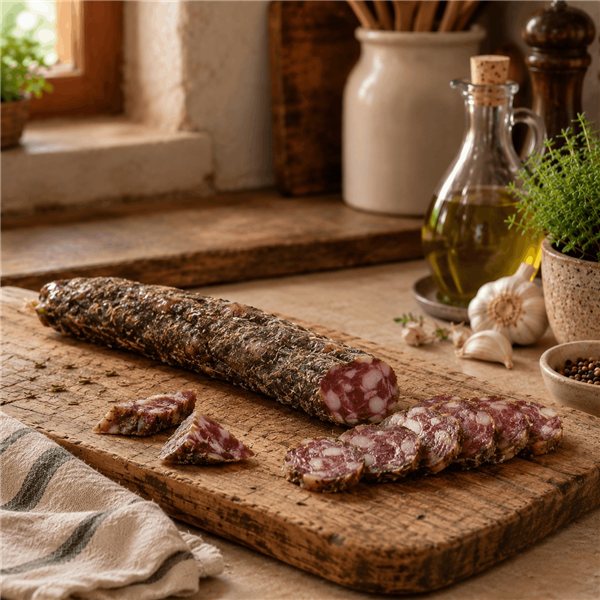 Deer fuet with fine herbs-lateral