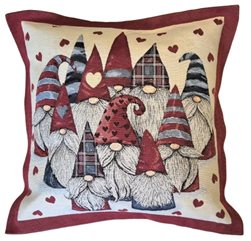 Funda Cojín Navidad Gnomos
