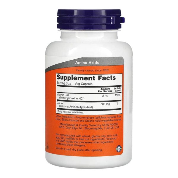 GABA avec Vitamine B6 500 Mg 100 Caps-detalle