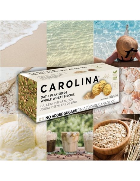 Biscuit 0% Sans Sucres Ajoutés Intégral à l'Avoine et au Lin. Vegan-detalle