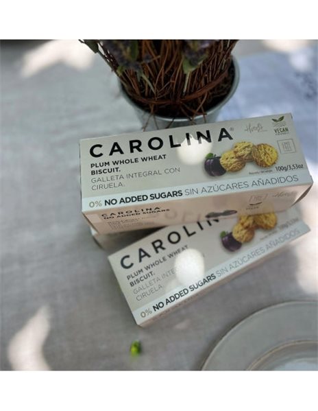 Biscuit 0% Sans Sucres Ajoutés Intégral à la Prune. Végane-izquierda