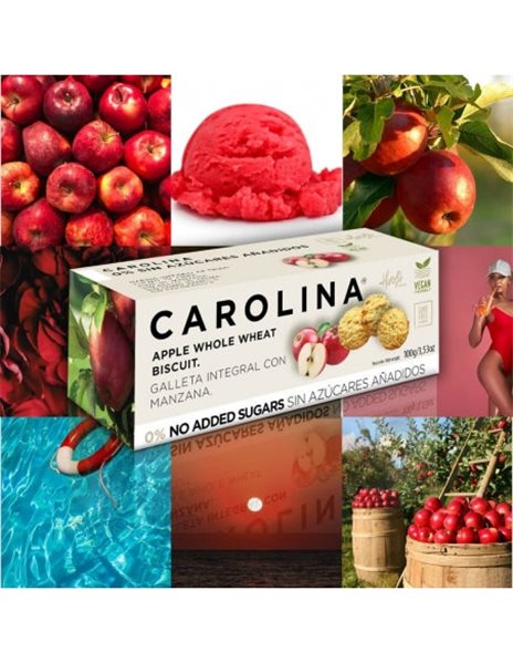 Galleta 0% Sin Azúcares Añadidos Integral con Manzana. Vegana-detalle