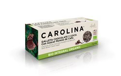 Wholegrain Bio Digestive Biscuit with Chocolate & Coconut. Vegan.