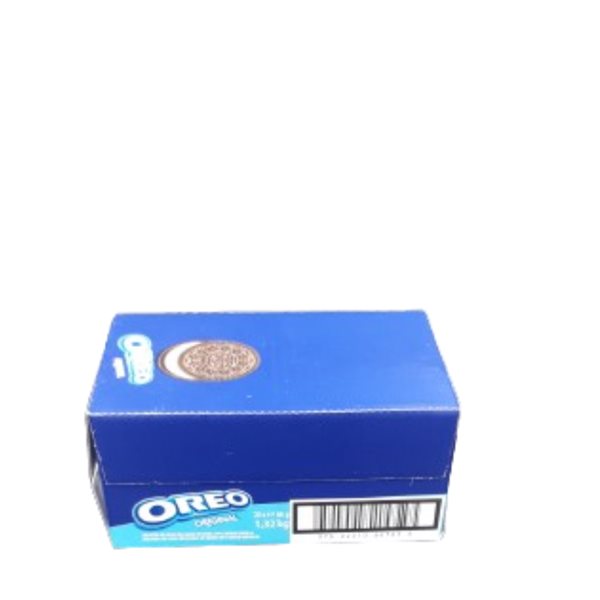 Karton mit 20 Einheiten à 66 g Oreo-Keksen.-trasera