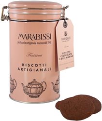 Galletas Artesanales Marabissi Chocolate y Sal Marina – Lata 200 g (aprox.)