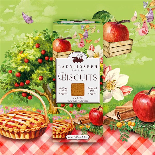 Homemade apple and cinnamon cookies, Lady Joseph (7 units)-trasera