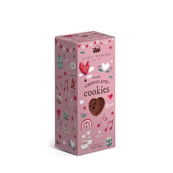 Artisanal Heart-Shaped Cookies, Lady Joseph (7 units)-lateral