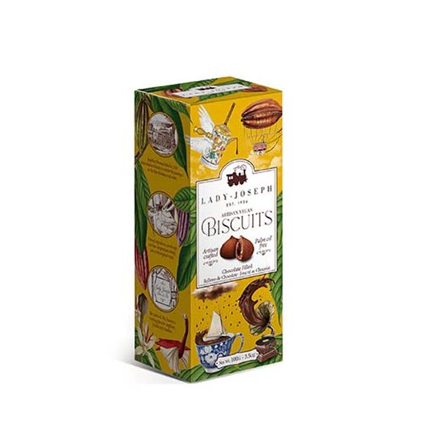 Handmade vegan chocolate-filled cookies, Lady Joseph (7 units)-lateral
