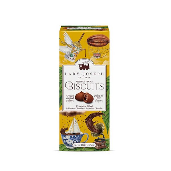 Biscuits artisanaux végétaliens fourrés au chocolat, Lady Joseph (7 unités)-lateral